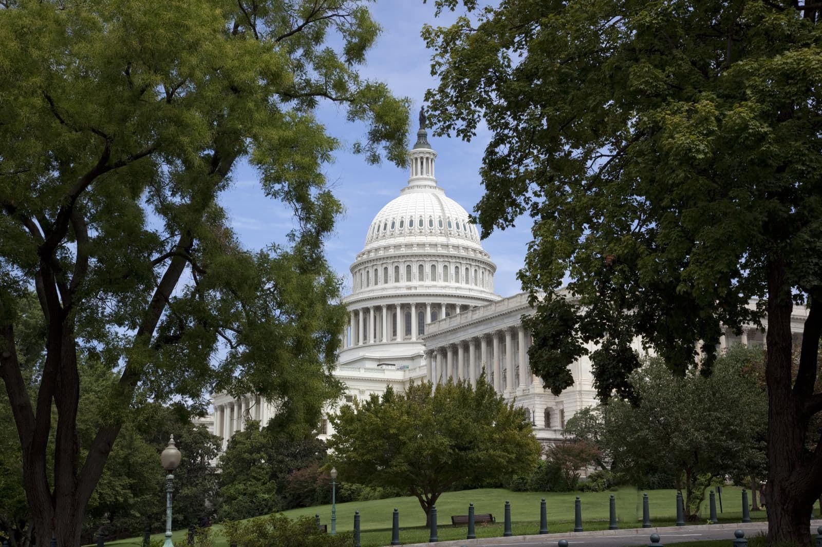 The United States Capitol in Washington, D.C., its dome above the east front in late summer